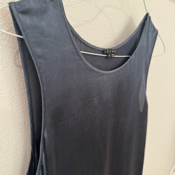 THEORY Silky Drop Waist Mini Shift Dress | Size 4 - Picture 3 of 7